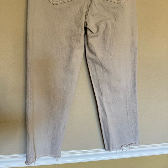 Abercrombie & Fitch The 90s Straight Ultra High Rise Jeans Cream/Khaki Denim 28 - Picture 12 of 15
